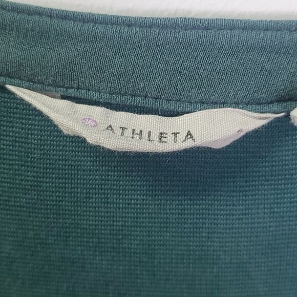 Athleta Green Modal Shirt Dress Size Small - Picture 6 of 9